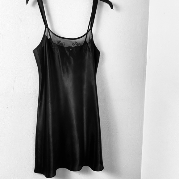 Vintage Morgan Taylor Intimates Black Slip.  Sz S - Picture 4 of 6